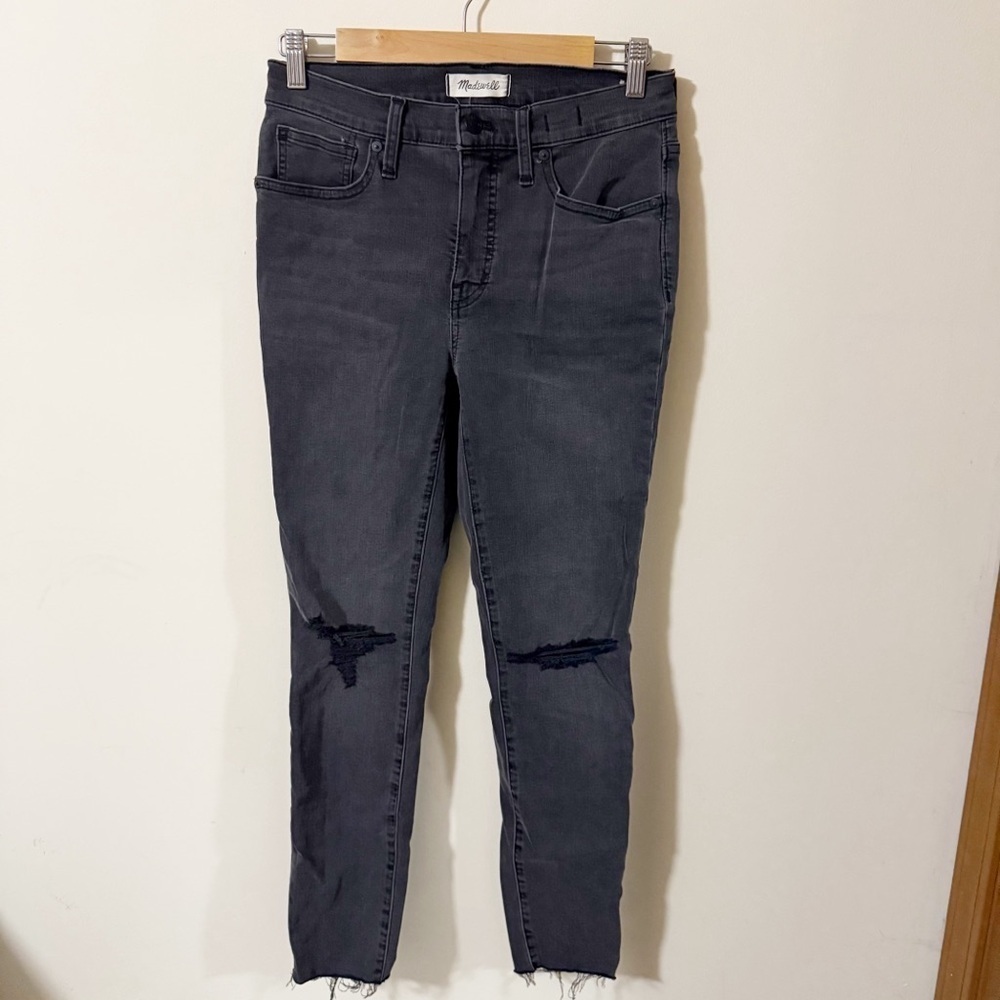 NWOT Madewell Black 9" Mid Rise Skinny Jeans Size 28 Denim